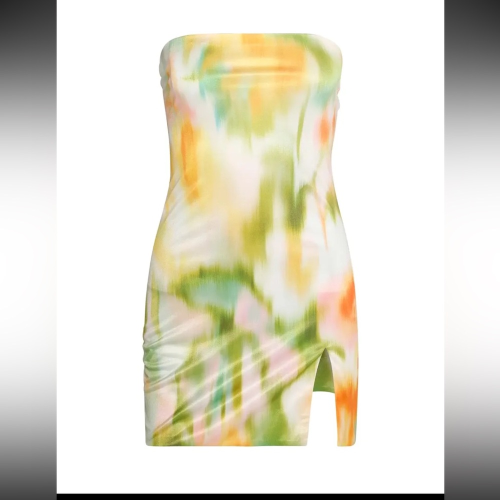 Tiger Mist Blur Halina Strapless Tube Mini Dress size Medium